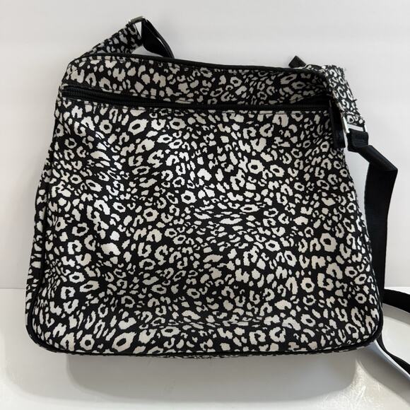 Vera Bradley Nylon Crossbody Purse Black & White Animal Print Lighten Up Slim - Picture 5 of 16